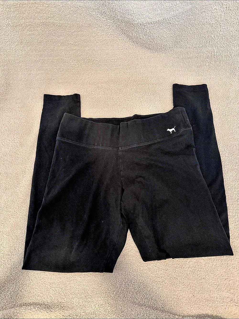 Victoria's Secret PINK Black Leggings Size Medium Like New